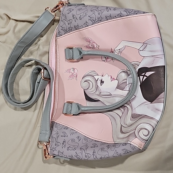Loungefly Sleeping Beauty Aurora Sketch Satchel Purse Bag Briar Rose - Picture 7 of 7